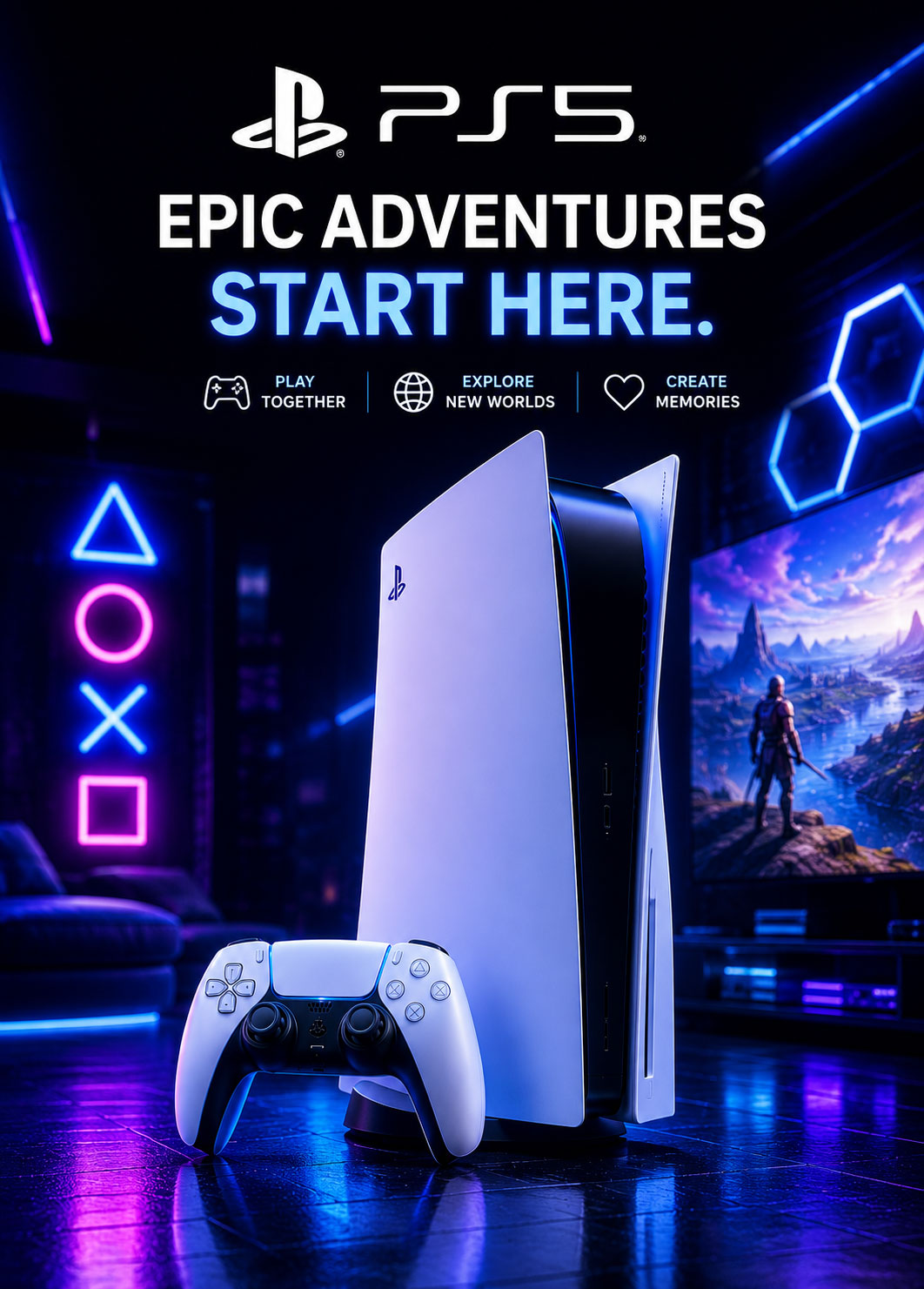 PlayStation 5 gaming setup